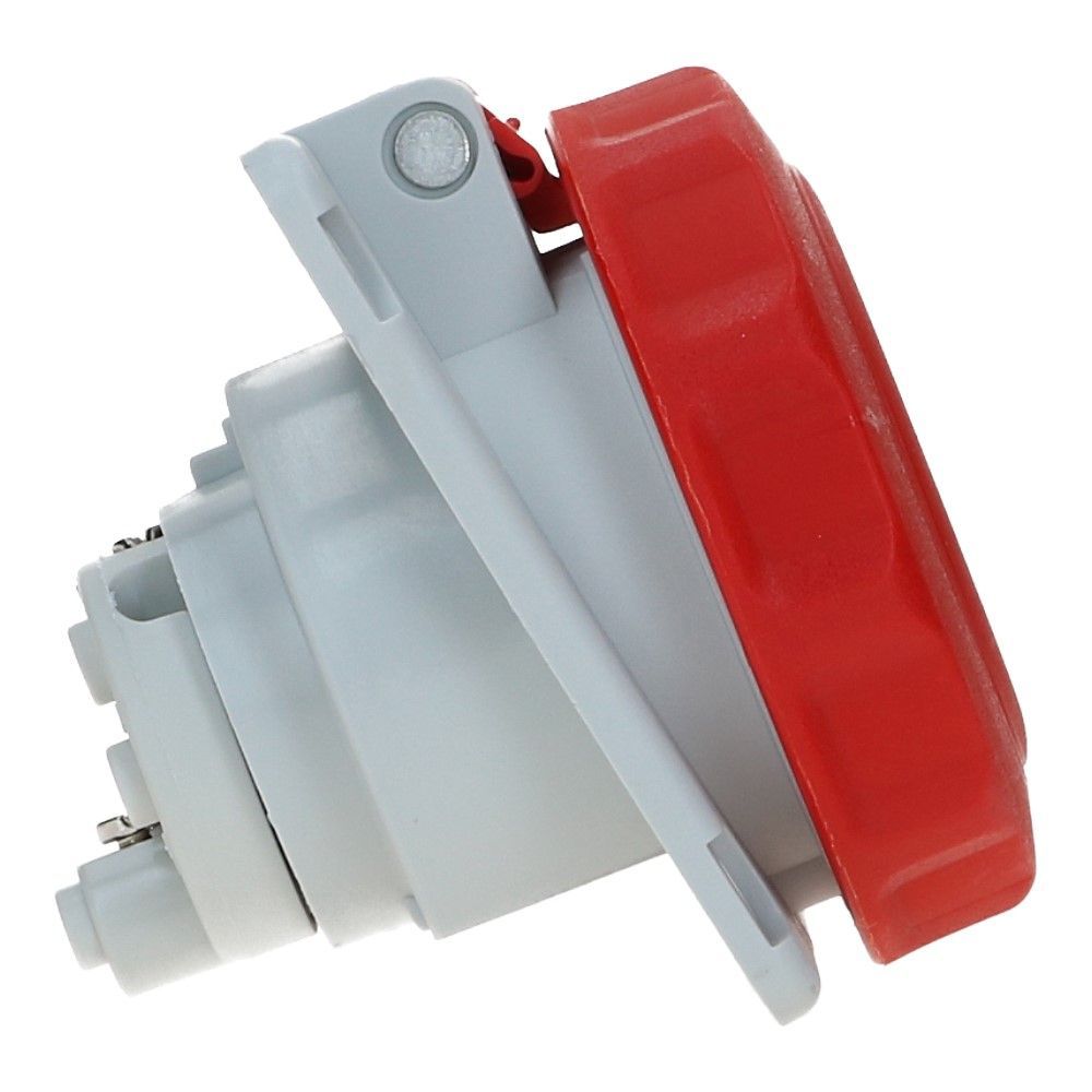 CEE female 4 polig 6H 16A IP44 inbouw wcd 380-415VAC schuin CEE female 4 polig 6H 16A IP44 inbouw wcd 380-415VAC schuin