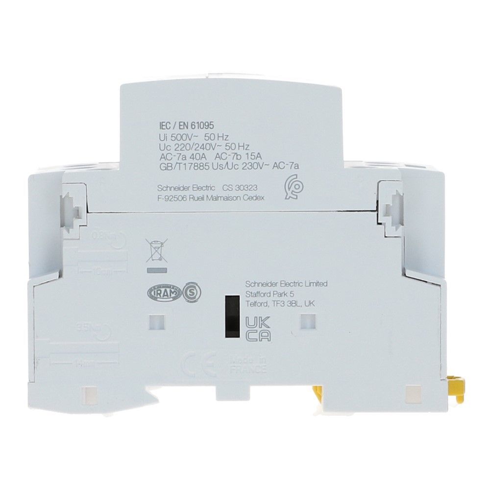 2 polig Installatierelais 40A 230VAC 2 NO iCT 2 polig Installatierelais 40A 230VAC 2 NO iCT