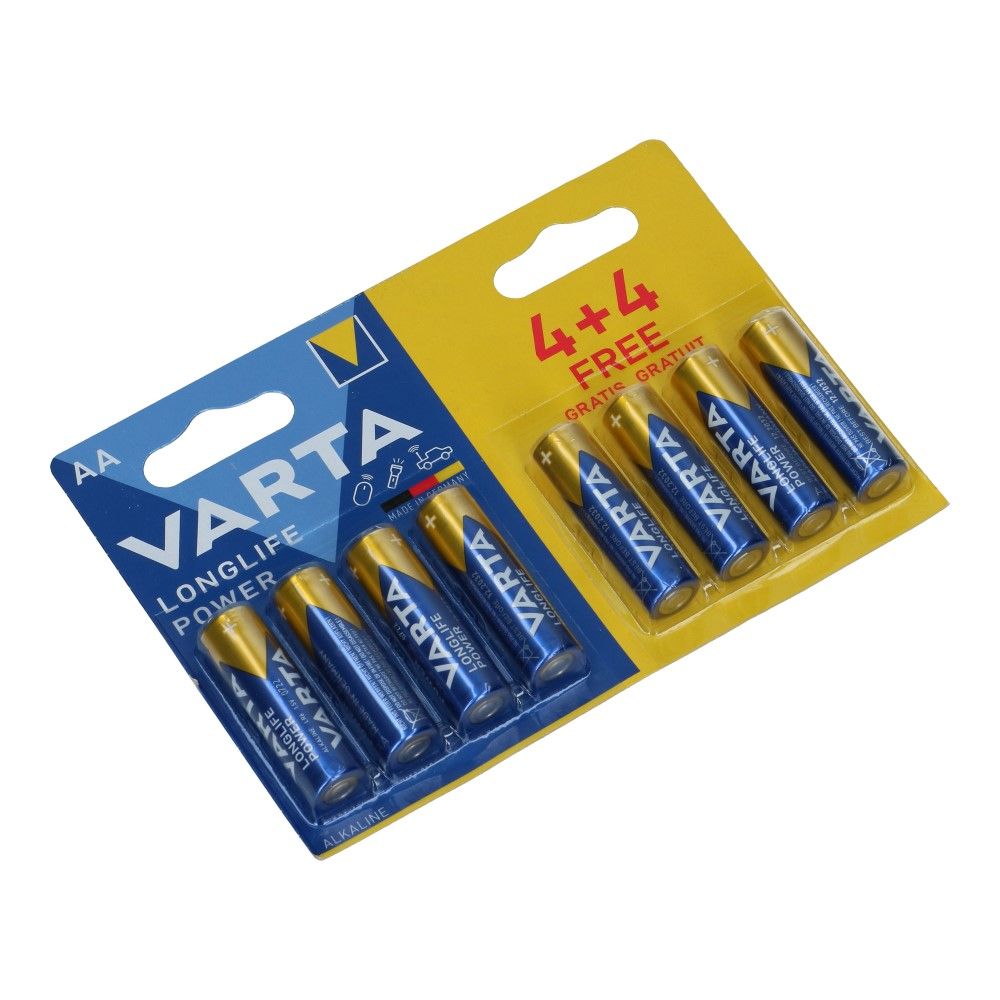 AA Varta batterij LR06 1.5V Longlife Power 8 stuks