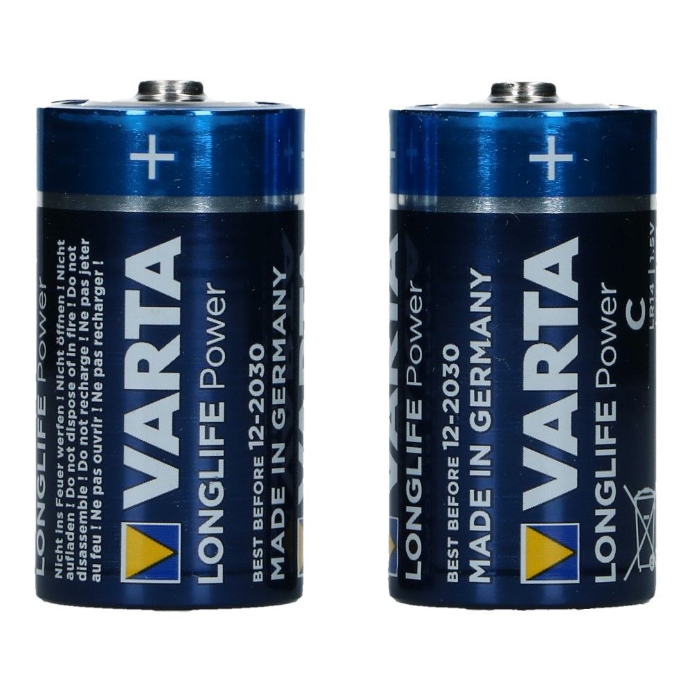 C Varta batterij LR14 1.5V Longlife Power 2 stuks