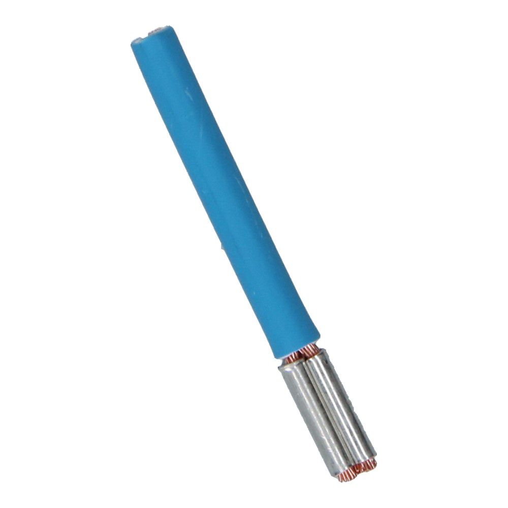 Montagedraad met vertind huls blauw 2.5mm² 110mm halogeenvrij 90°C 