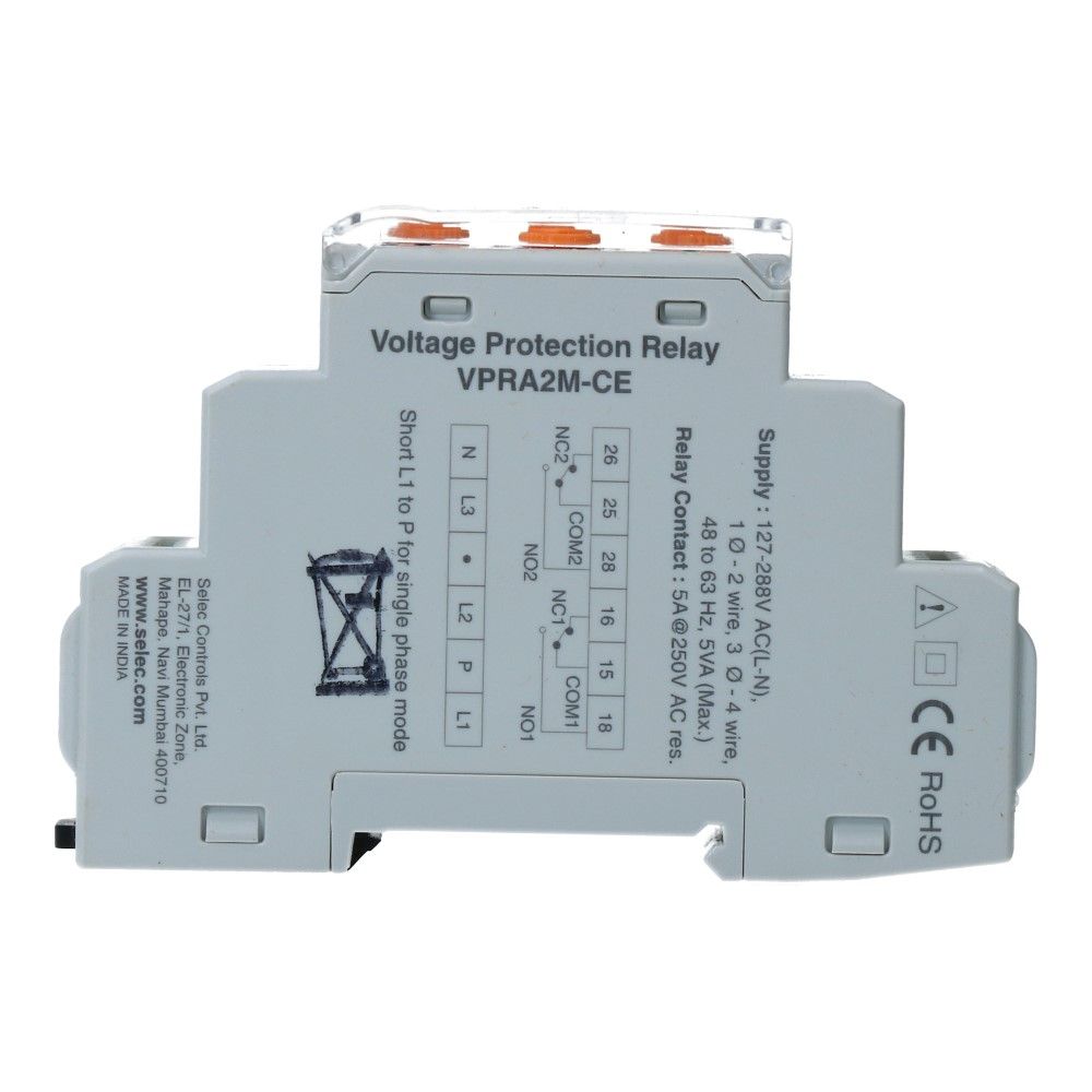 Spanningcontrole relais analoog 160-520VAC