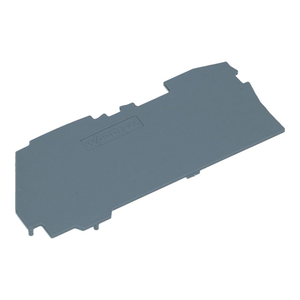 WAGO eindsectie voor montageklem hendel 6mm² grijs