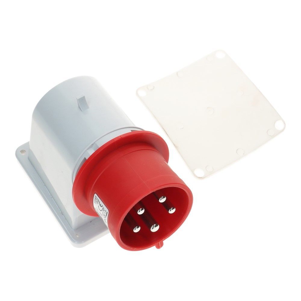 CEE male 5 polig 6H 32A IP54 toestelcontactdoos 380-415VAC CEE male 5 polig 6H 32A IP54 toestelcontactdoos 380-415VAC