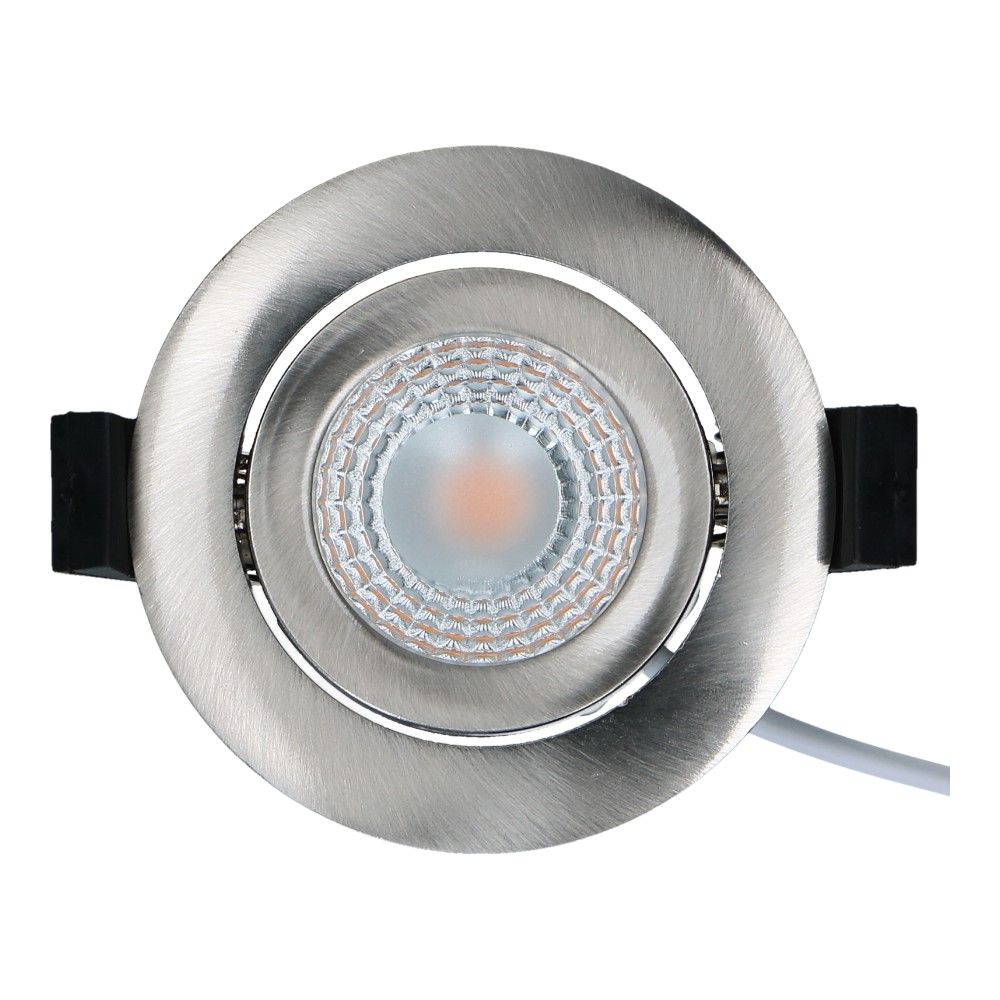 LED spot geborsteld staal IP65 5W 450lm 2700k 84mm kantelbaar dimbaar