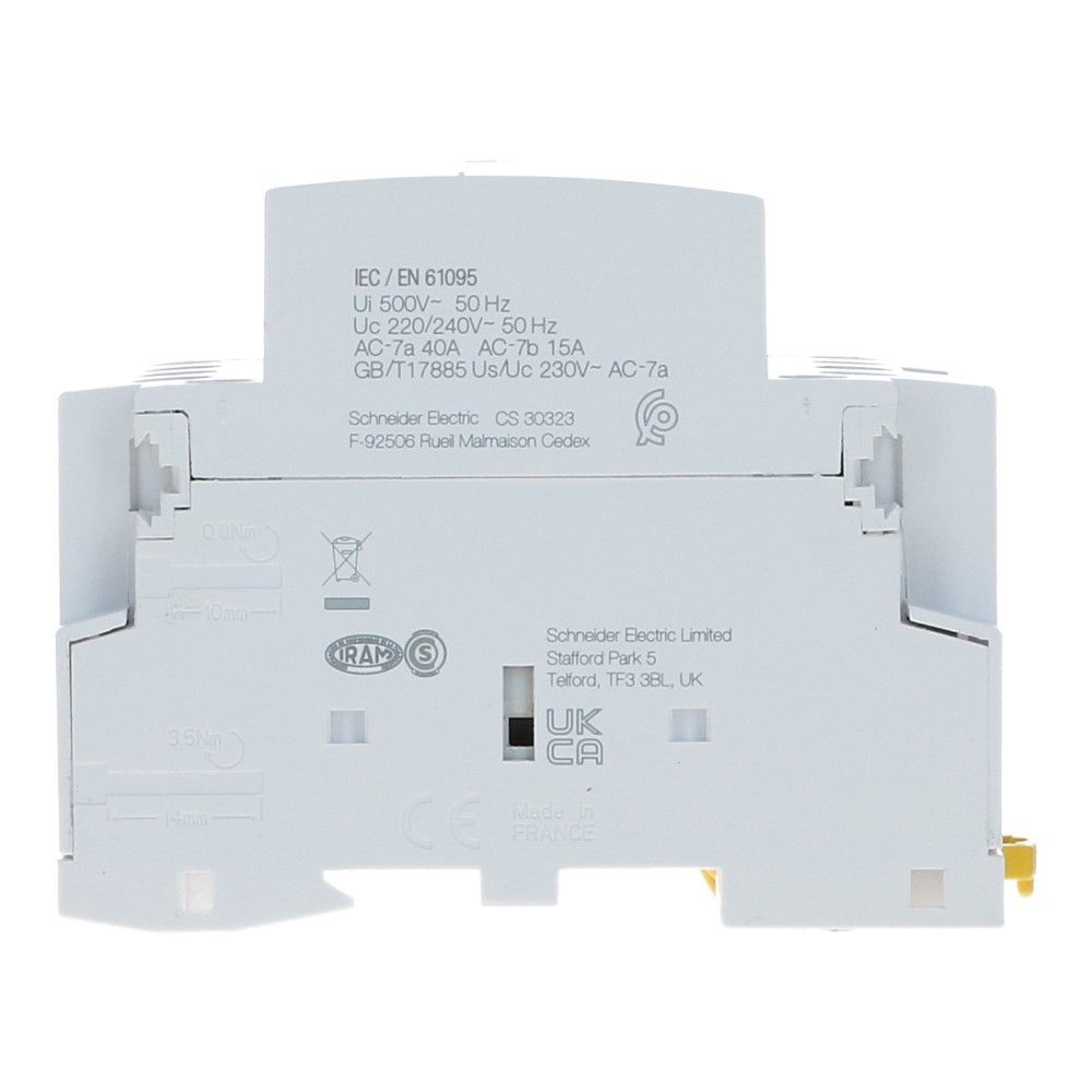 4 polig Installatierelais 40A 230VAC 2 NO iCT 4 polig Installatierelais 40A 230VAC 2 NO iCT