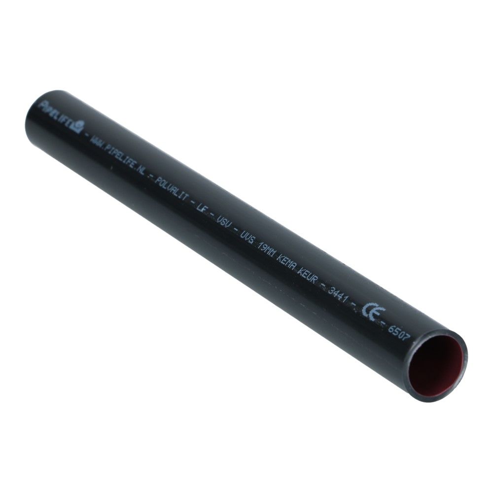 Installatiebuis UV-bestendig slagvast zwart 19mm Polvalit VSV UVS LV lengte 4 me - 100 meter