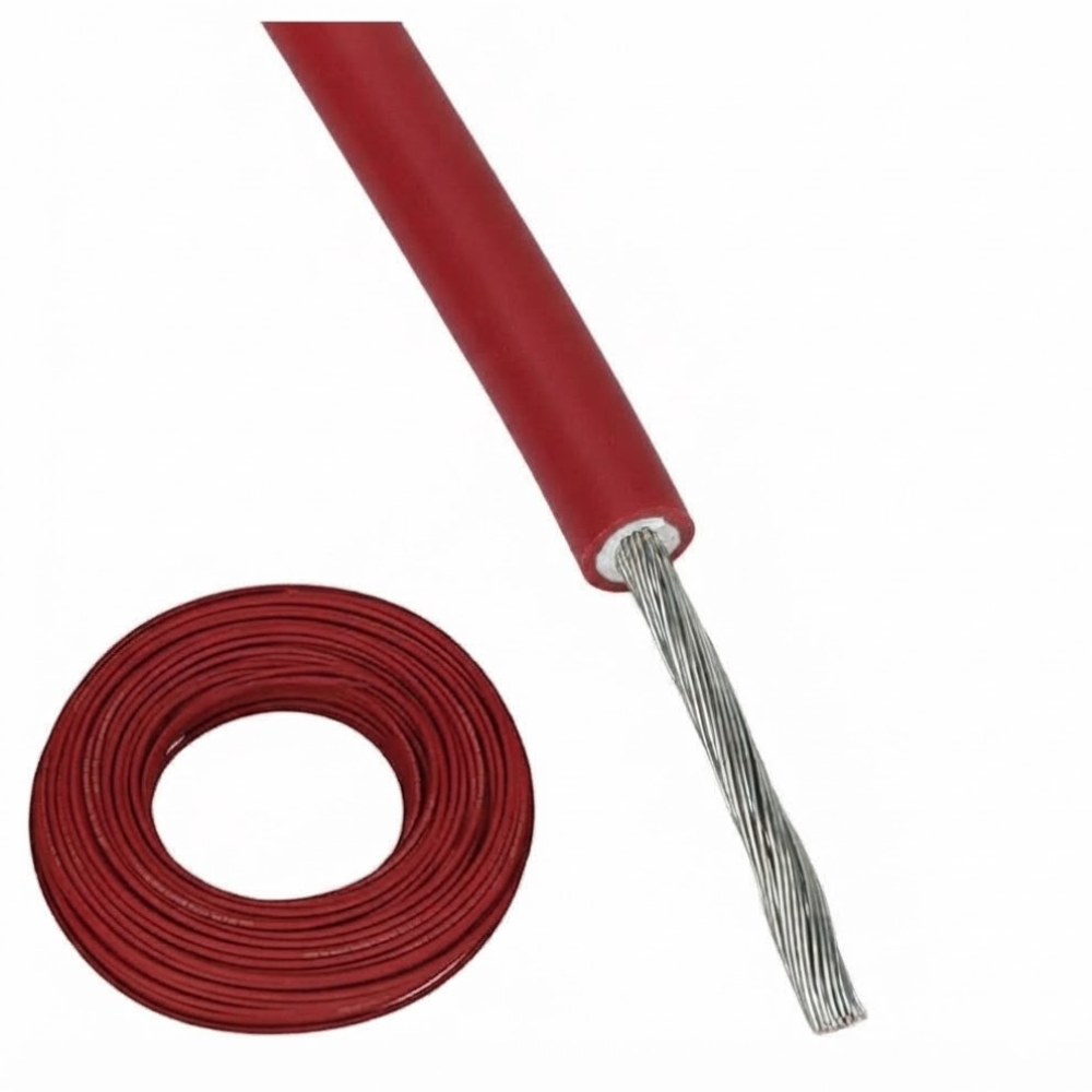 Solarkabel H1Z2Z2-K 6mm² rood TÜV Dca - 100 meter