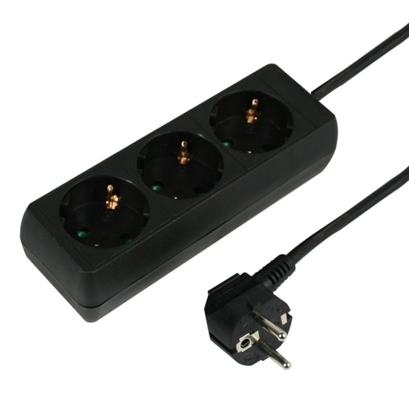 Tafelcontactdoos 3 voudig zwart 1.5 meter RA 2500W Tafelcontactdoos 3 voudig zwart 1.5 meter RA 2500W