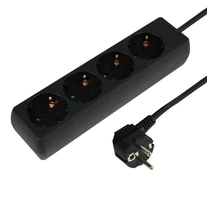 Tafelcontactdoos 4 voudig zwart 1.5 meter RA 2500W Tafelcontactdoos 4 voudig zwart 1.5 meter RA 2500W