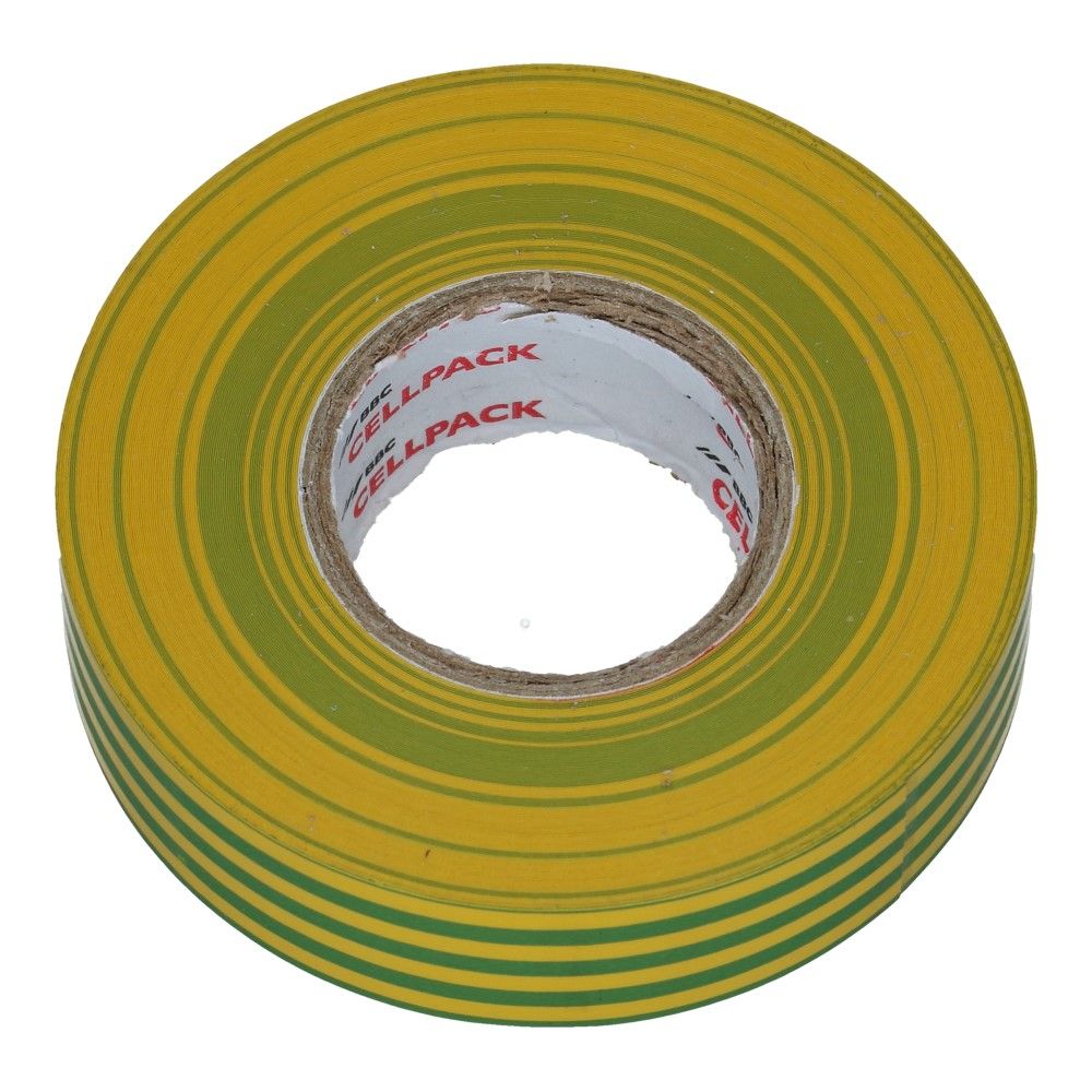 Extra sterk geel/groen PVC Isolatietape 19mm - 20 meter