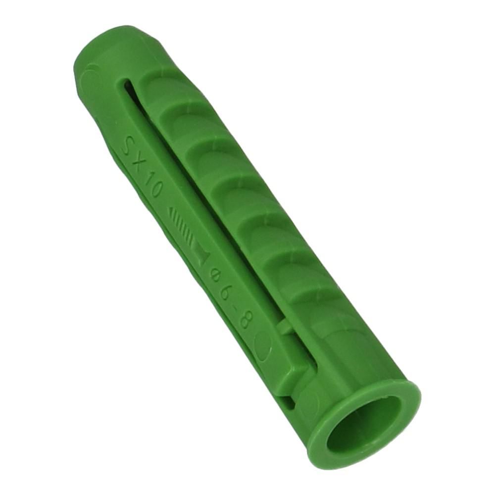 Nylon plug SX Green met rand 10x50mm - 45 stuks