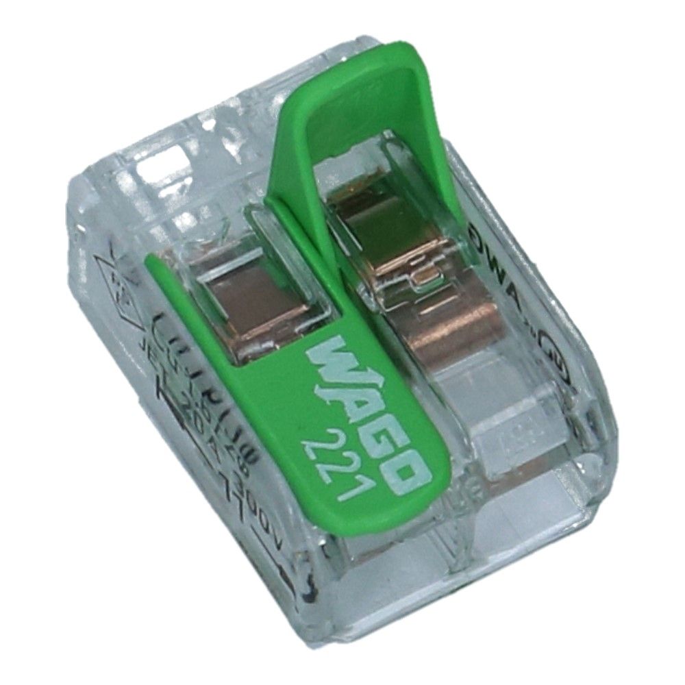 WAGO Green serie verbindingsklem 2 voudig 0.14-4mm² soepel en massief - 100 stuk