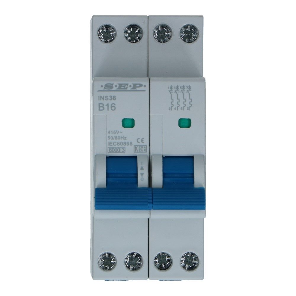 Hager MKS506 Circuit Breaker 6A 1P N 1-Pole N 6kA B Characteristic