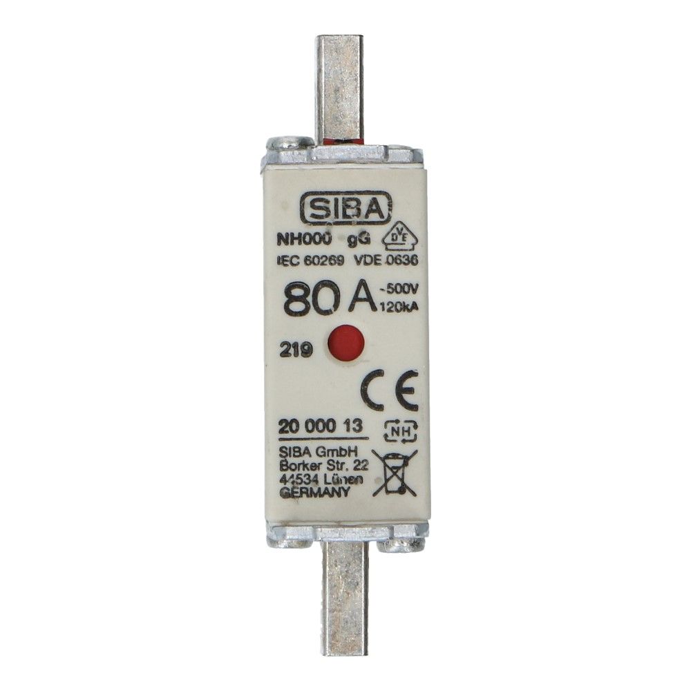 Mespatroon NH000 80A gL/gG 500V 78x20.5x42, foto 2 van 3