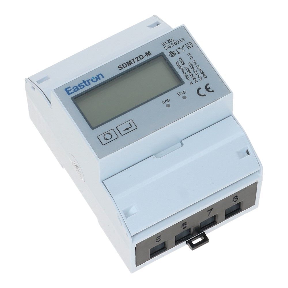 Energiemeter din 3 fasen, stroommeter, kWh meter voor DIN-railmontage