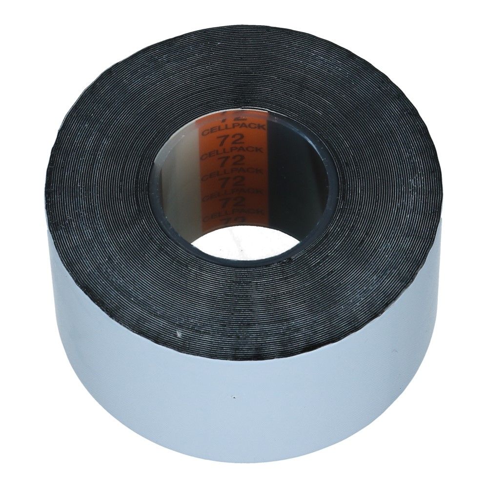 Vulkaniserende tape zwart 50mm - 10 meter