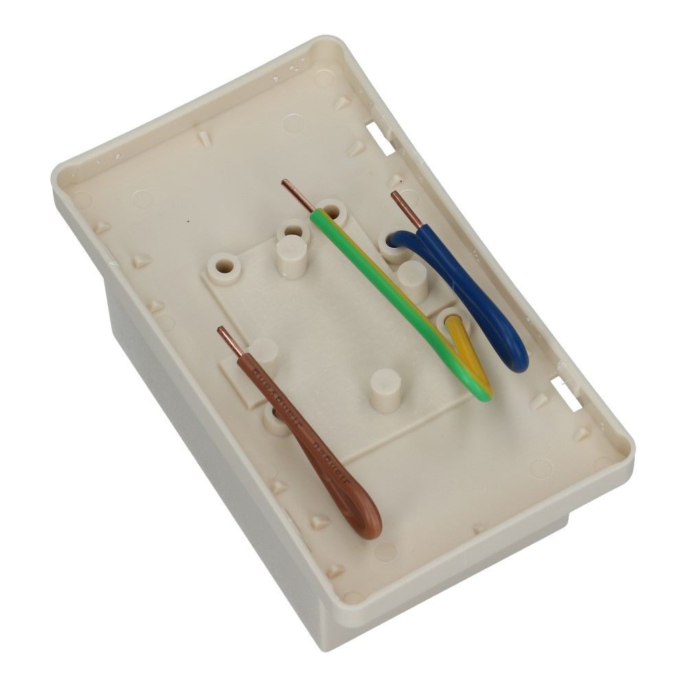 Deksel met 2-voudige contactdoos voor universele lasdoos Creme, foto 2 van 3