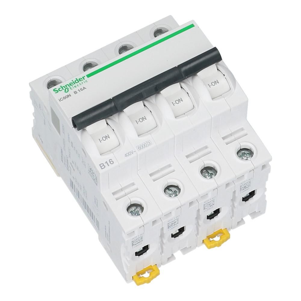 Installatieautomaat 4 polig 4A D 6kA Acti9 iC60N