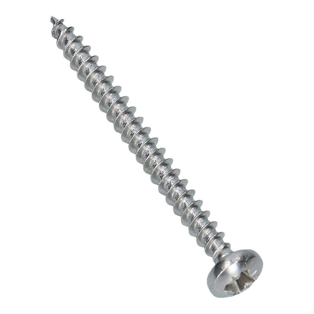 Spaanplaatschroef 4x45 bolkop RVS A2 PZ2 - 200 stuks