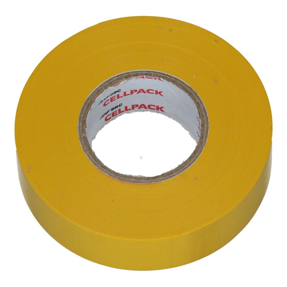 Extra sterk geel PVC Isolatietape 19mm - 20 meter