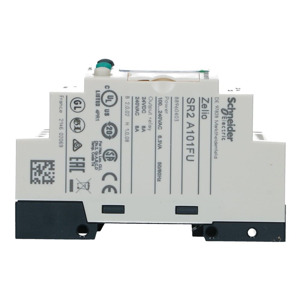 Zelio PLC zonder klok 10I-O 6in 4uit met scherm 100-240VAC, foto 4 van 5