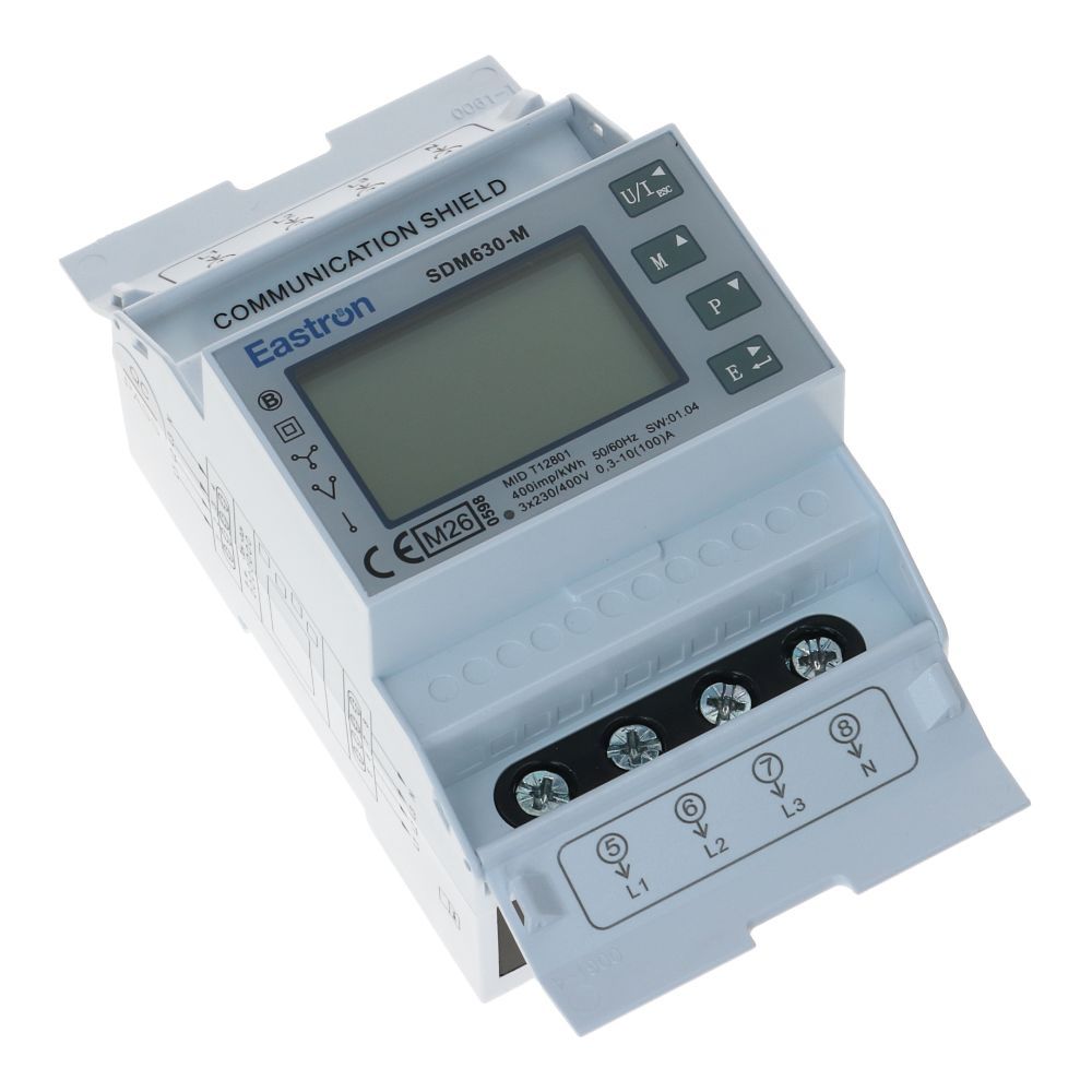 kWh meter 3 fase MULTI 10/100A Modbus MID Factureerbaar Imp/Exp, foto 4 van 6