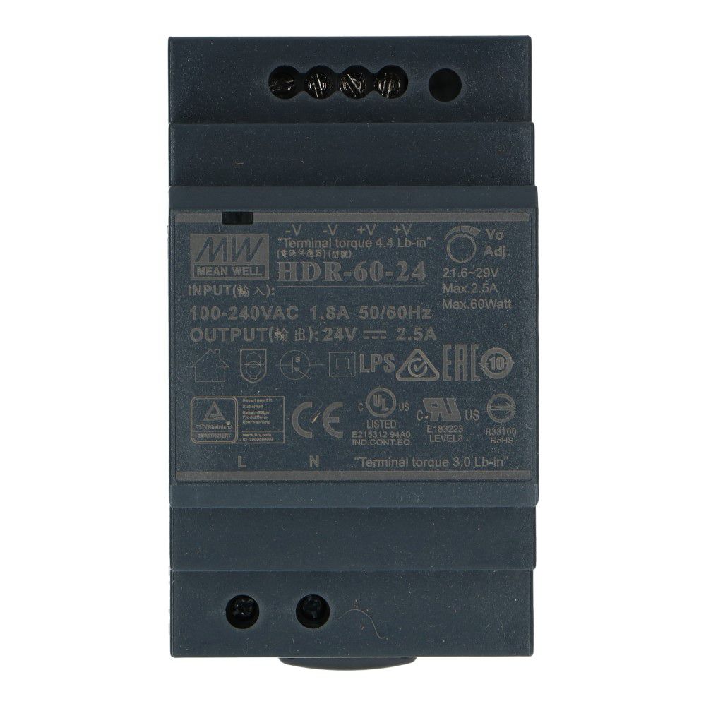 240 W DIN-rail schakelvoeding, ingang AC100-240V 2,8A, uitgang DC24V 10A