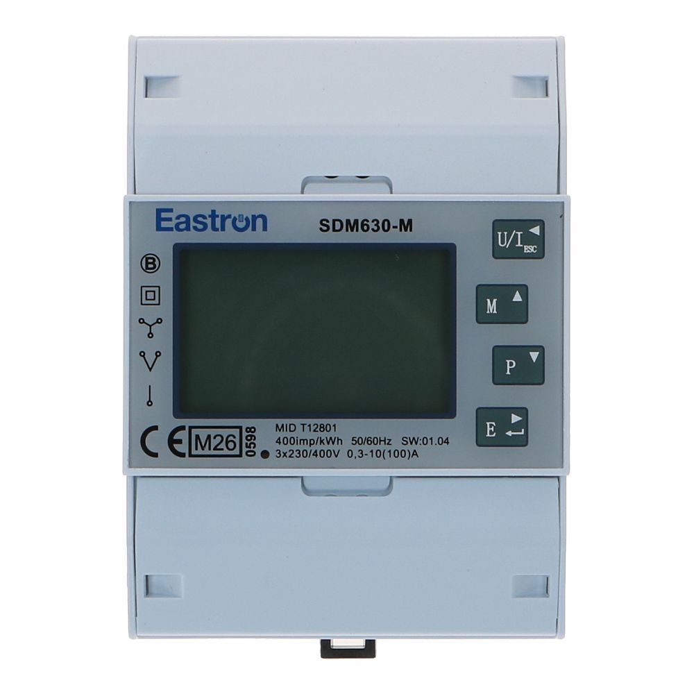 kWh meter 3 fase MULTI 10/100A Modbus MID Factureerbaar Imp/Exp, foto 2 van 6