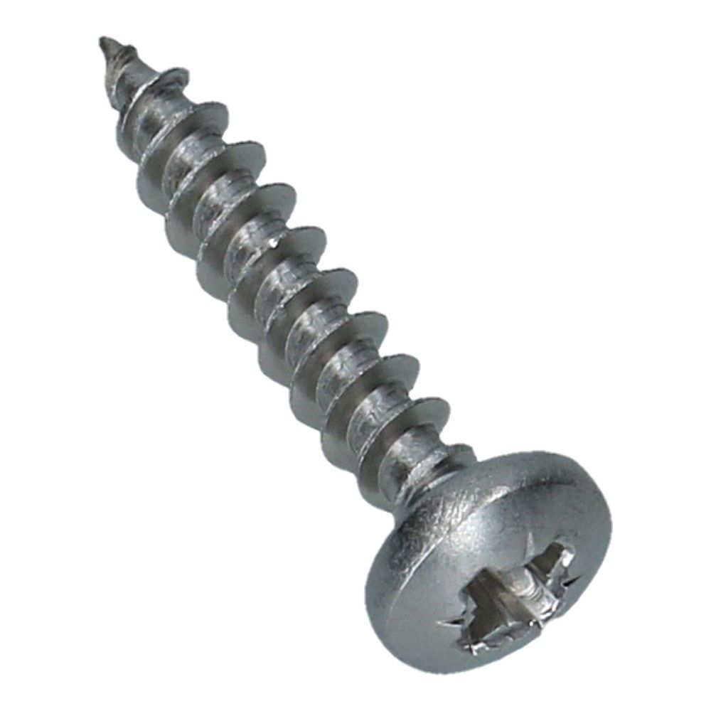 Spaanplaatschroef 4.5x25 bolkop RVS A2 PZ2 - 200 stuks
