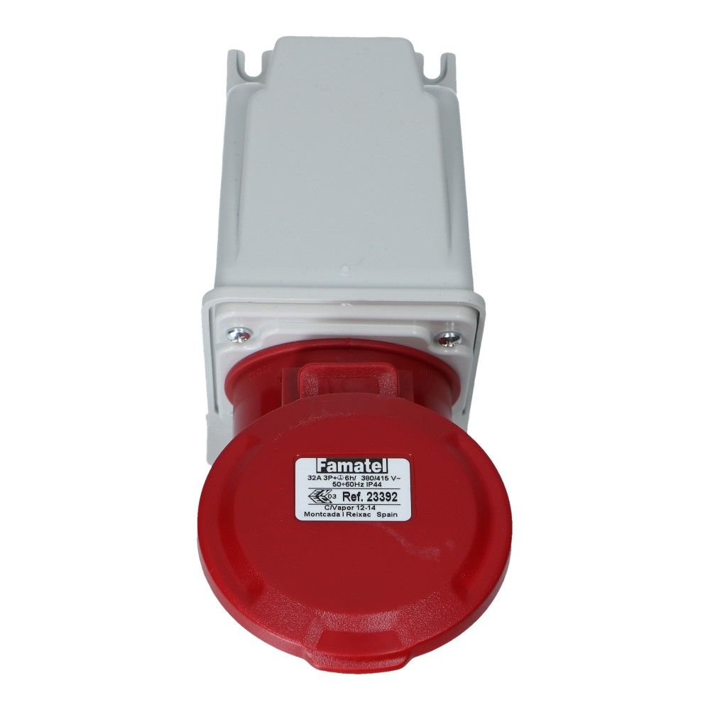 CEE female 4 polig 6H 32A IP44 wcd 380-415VAC, foto 3 van 6