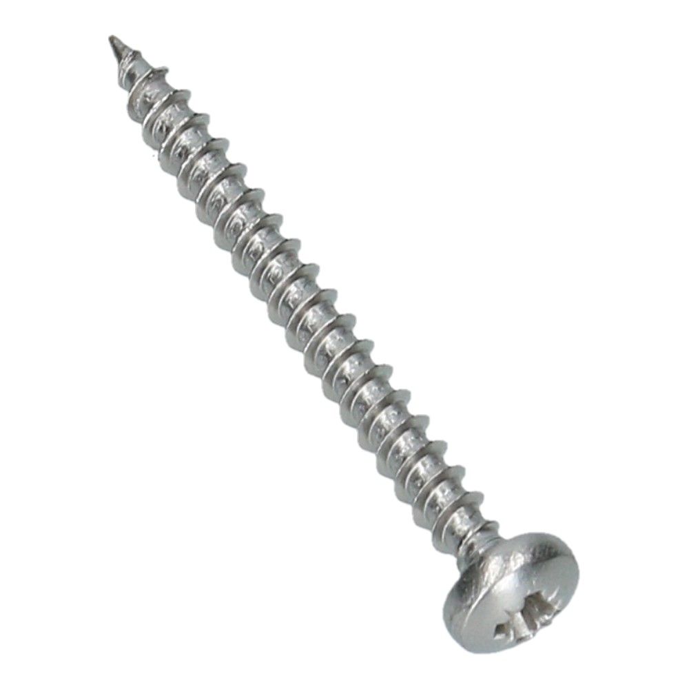 Spaanplaatschroef 3x30 bolkop RVS A2 PZ1 - 200 stuks
