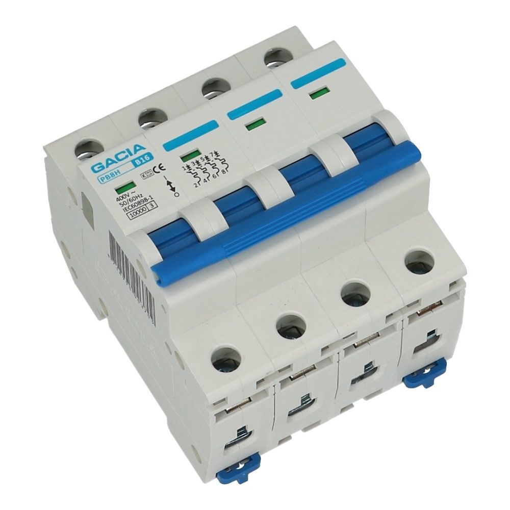 Installatieautomaat 4 polig 2A karakteristiek D 10kA