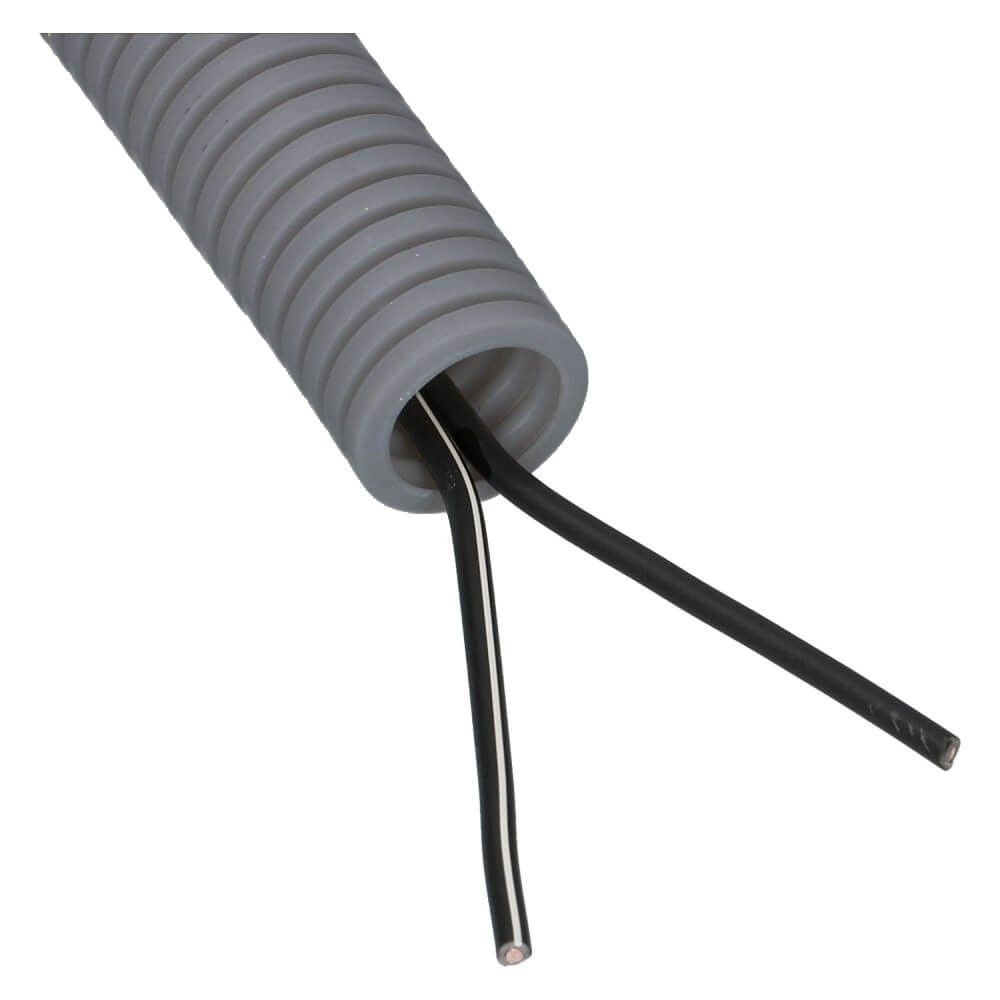 Voorbedraad Flexbuis 2x1.5mm² zw 16mm - 100 meter
