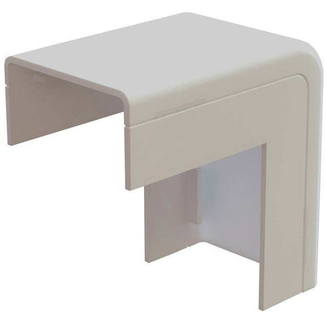 Buitenbocht met bodemstuk 25x13mm creme - 2 stuks