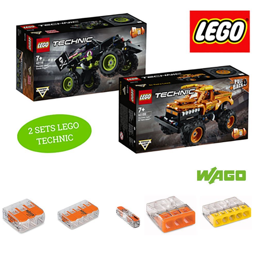 WAGO Najaarsactie 2022 - Compact las- en verbindingsklemmen met 2x LEGO Technic truck